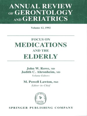 cover image of Annual Review of Gerontology and Geriatrics, Volume 12, 1992